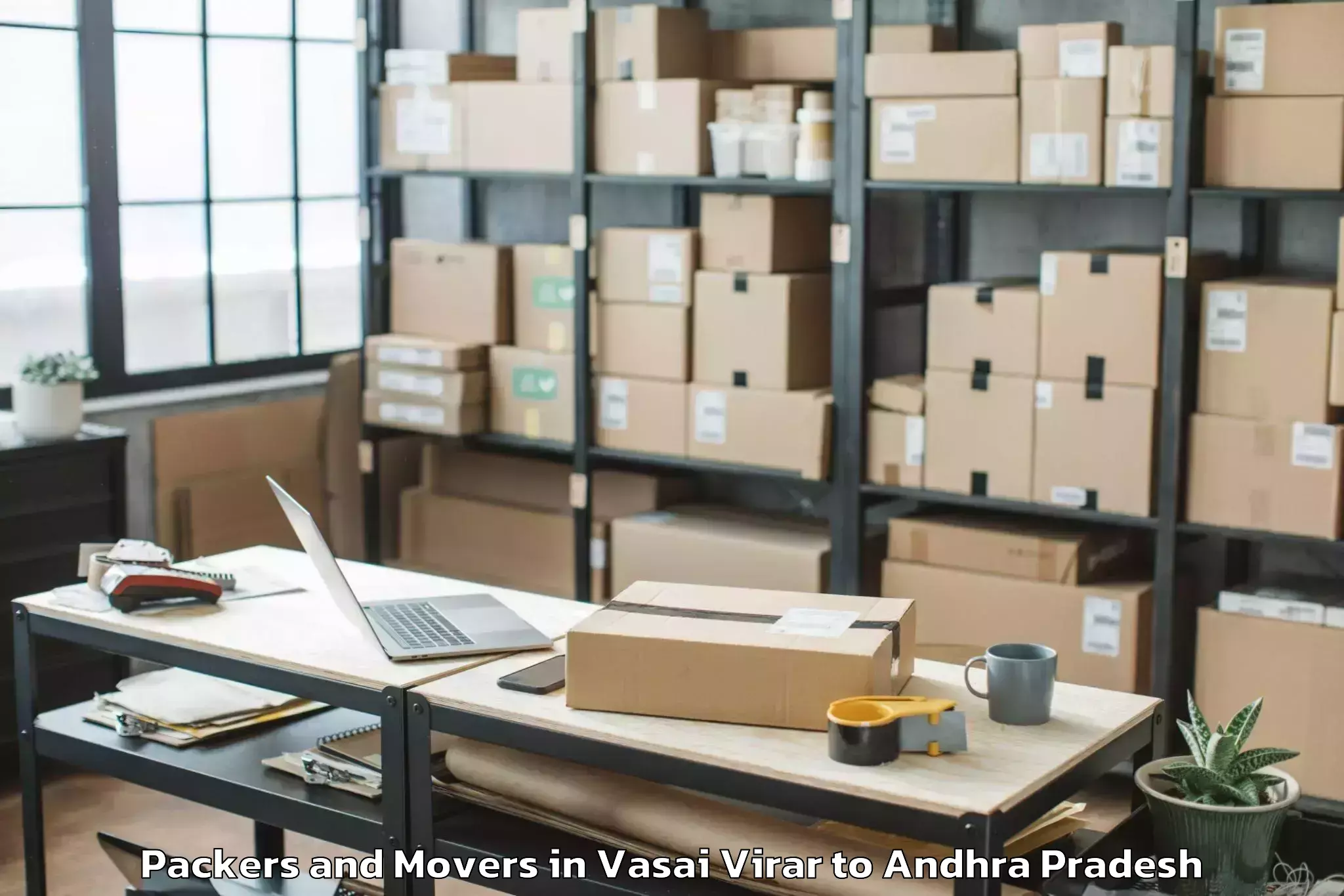 Easy Vasai Virar to Konthamuru Packers And Movers Booking